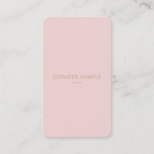 Tarjeta De Visita Moda simple de la plantilla del texto rosado