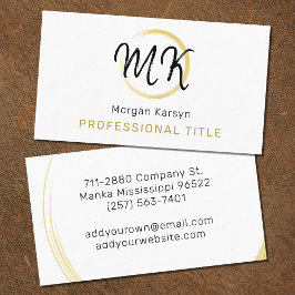 Tarjeta De Visita Moda simple elegante Personalizado negro dorado bl
