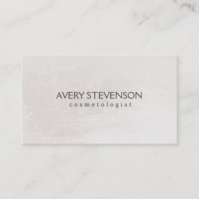 Tarjeta De Visita Moda Simple Rubor Neutral Shimmer Look Cosmetologí (Anverso)