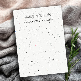 TARJETA DE VISITA MODA TEXTURA BLANCA TERRAZZO 3 LOGOTIPO DE VISUALI