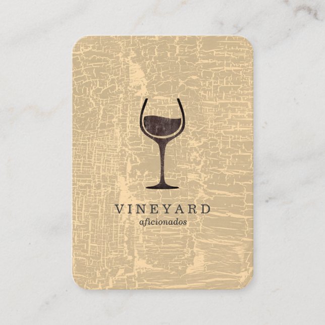 Tarjeta De Visita Moda Textura de mármol con vidrio de vino (Anverso)
