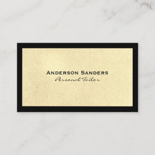 Tarjeta De Visita Moda Textura de oro negro   Simple