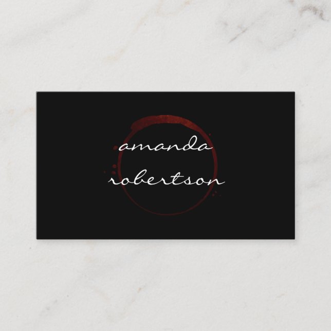 Tarjeta De Visita Moda Wine Stain (Anverso)