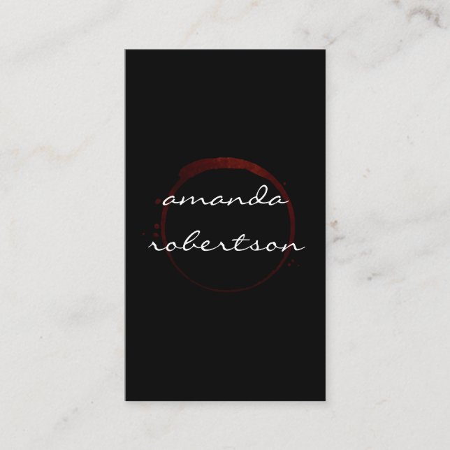 Tarjeta De Visita Moda Wine Stain (Anverso)