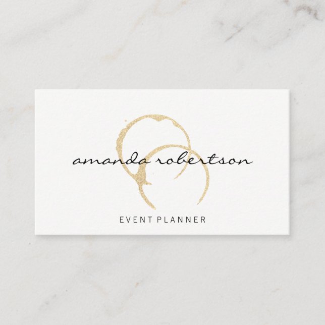 Tarjeta De Visita Moda Wine Stain (Anverso)