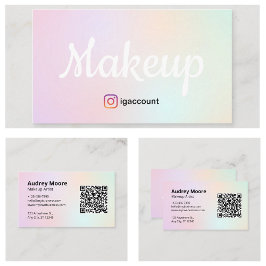 Tarjeta De Visita Moda y artista de maquillaje único