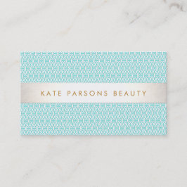 Tarjeta De Visita Moda y belleza de estilo turquesa