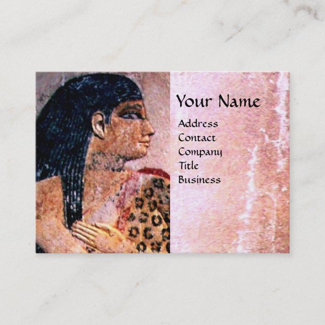 TARJETA DE VISITA MODA Y BELLEZA DEL EGIPTO ANTIGUO (Anverso)