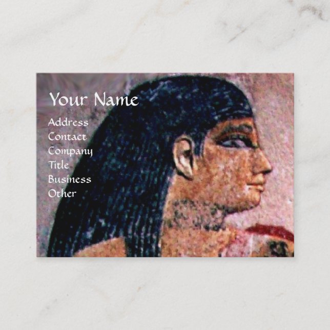 TARJETA DE VISITA MODA Y BELLEZA DEL MONOGRAMA DE EGIPTO ANTIGUO (Anverso)