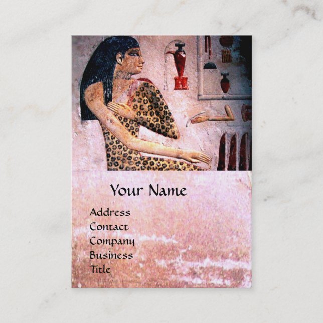Tarjeta De Visita MODA Y BELLEZA DEL MONOGRAMA DE EGIPTO ANTIGUO, ro (Anverso)
