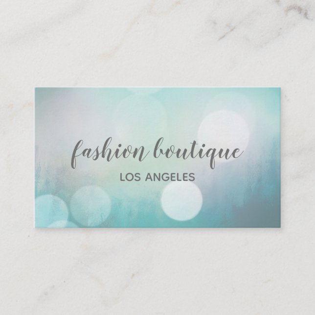 Tarjeta De Visita Moda y belleza modernas del Purpurina Girly Blue B (Anverso)