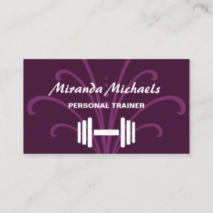 Tarjeta De Visita Moda y elegante entrenador de fitness personal mor