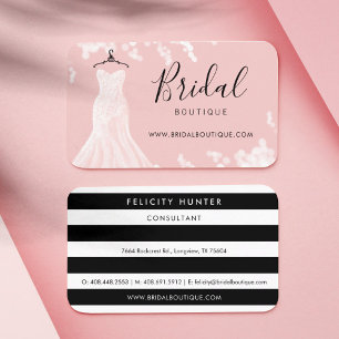 Tarjeta De Visita Moda y elegante vestimenta Boda Noche Boutique