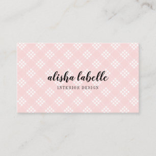 Tarjeta De Visita Moda y lustre rosa rosado moderno