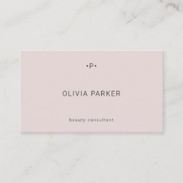 Tarjeta De Visita Moda y monograma mínimo| Rubor