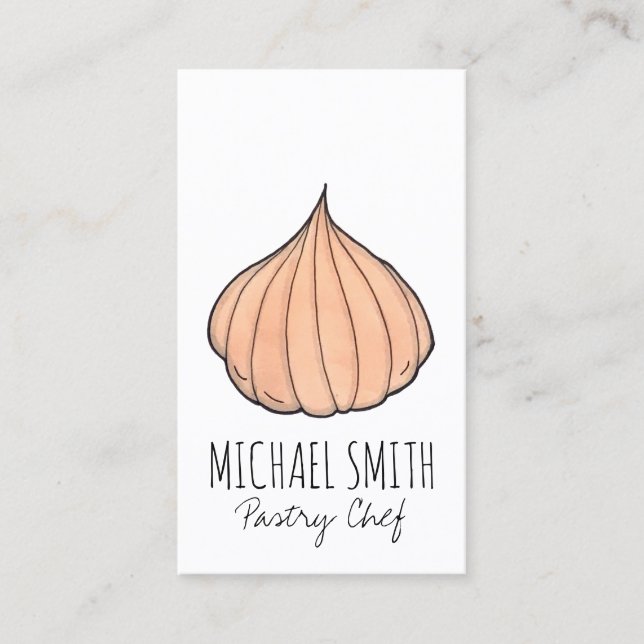 Tarjeta De Visita Modak Coconut Mithai Chef indio de pastelería dulc (Anverso)