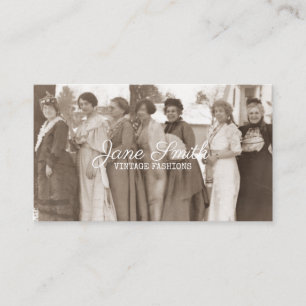 Tarjeta De Visita Modas antiguas Damas de moda Sepia Retro