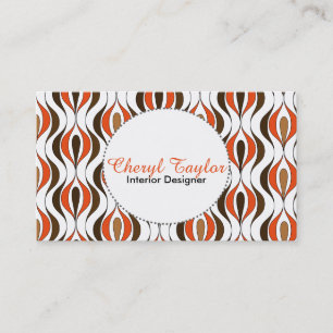 Tarjeta De Visita Modelación elegante de Mid Century