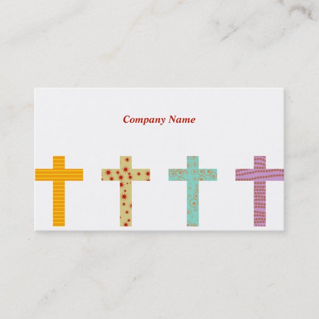 Tarjeta De Visita Modelado nombre de Crosses, Company (Anverso)