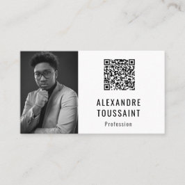 Tarjeta De Visita Modèle de carte de visite Portrait & QR Code