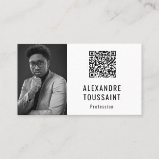 Tarjeta De Visita Modèle de carte de visite Portrait & QR Code