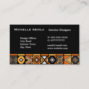 Tarjeta De Visita Modelo africano del arte