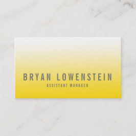 Tarjeta De Visita Modelo amarillo brillante simple de Ombre moderno