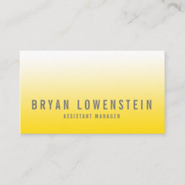 Tarjeta De Visita Modelo amarillo brillante simple de Ombre moderno