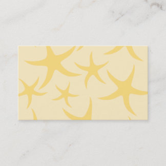 Tarjeta De Visita Modelo amarillo de las estrellas de mar