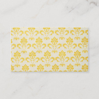 Tarjeta De Visita Modelo amarillo del damasco