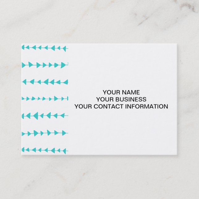 Tarjeta De Visita Modelo azteca blanco de las flechas de la (Anverso)