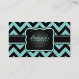 Tarjeta De Visita Modelo azul y negro verde azulado elegante de