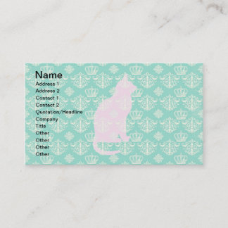 Tarjeta De Visita Modelo blanco verde azulado real del diseño del