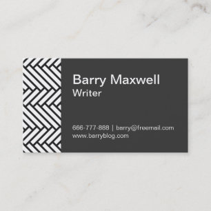 Tarjeta De Visita modelo blanco y negro de la raspa de arenque