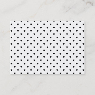 Tarjeta De Visita Modelo blanco y negro de los corazones