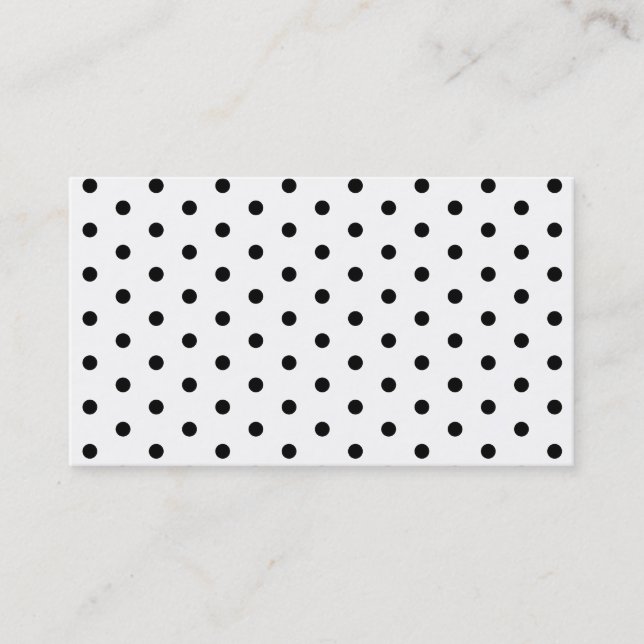 Tarjeta De Visita Modelo blanco y negro del lunar simple (Anverso)