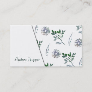 Tarjeta De Visita Modelo botánico 4 de la acuarela multicolora