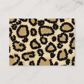 Tarjeta De Visita Modelo, Brown y negro del estampado leopardo