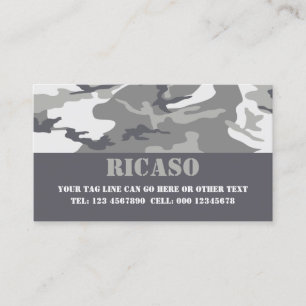 Tarjeta De Visita Modelo camuflado urbano