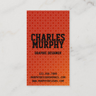 Tarjeta De Visita Modelo cuadrado retro - rojo