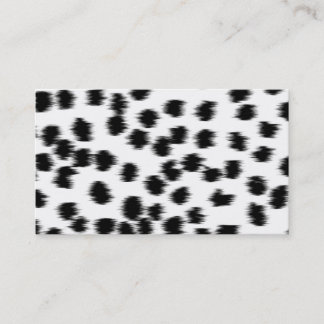 Tarjeta De Visita Modelo dálmata blanco y negro de la impresión