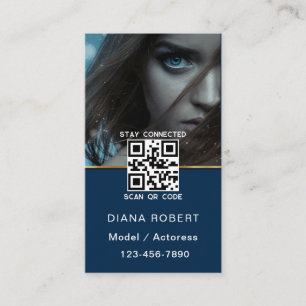 Tarjeta De Visita modelo de actor bailarín foto trendy contemporáneo