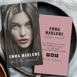 Tarjeta De Visita Modelo de actor moderno foto profesional foto foto