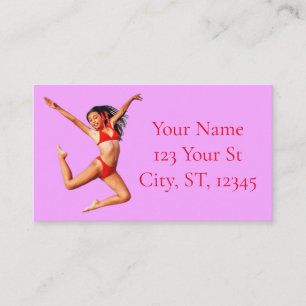 Tarjeta De Visita Modelo de baile bikini Thunder_Cove