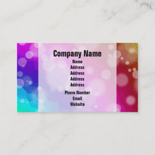 Tarjeta De Visita Modelo de Bokeh del arco iris