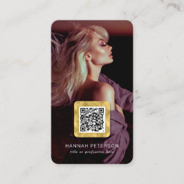 Tarjeta De Visita Modelo de código QR foto de rendimiento de bailarí