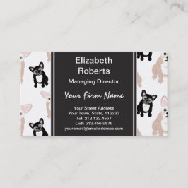 Tarjeta De Visita Modelo de encargo del bulldog francés