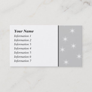 Tarjeta De Visita Modelo de estrella blanco y gris claro