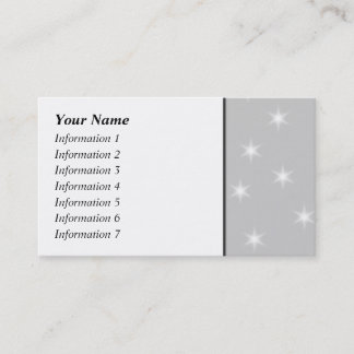 Tarjeta De Visita Modelo de estrella blanco y gris claro
