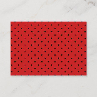 Tarjeta De Visita Modelo de estrellas rojo y negro
